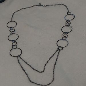 3/$12 Chic Silver Circle Necklace